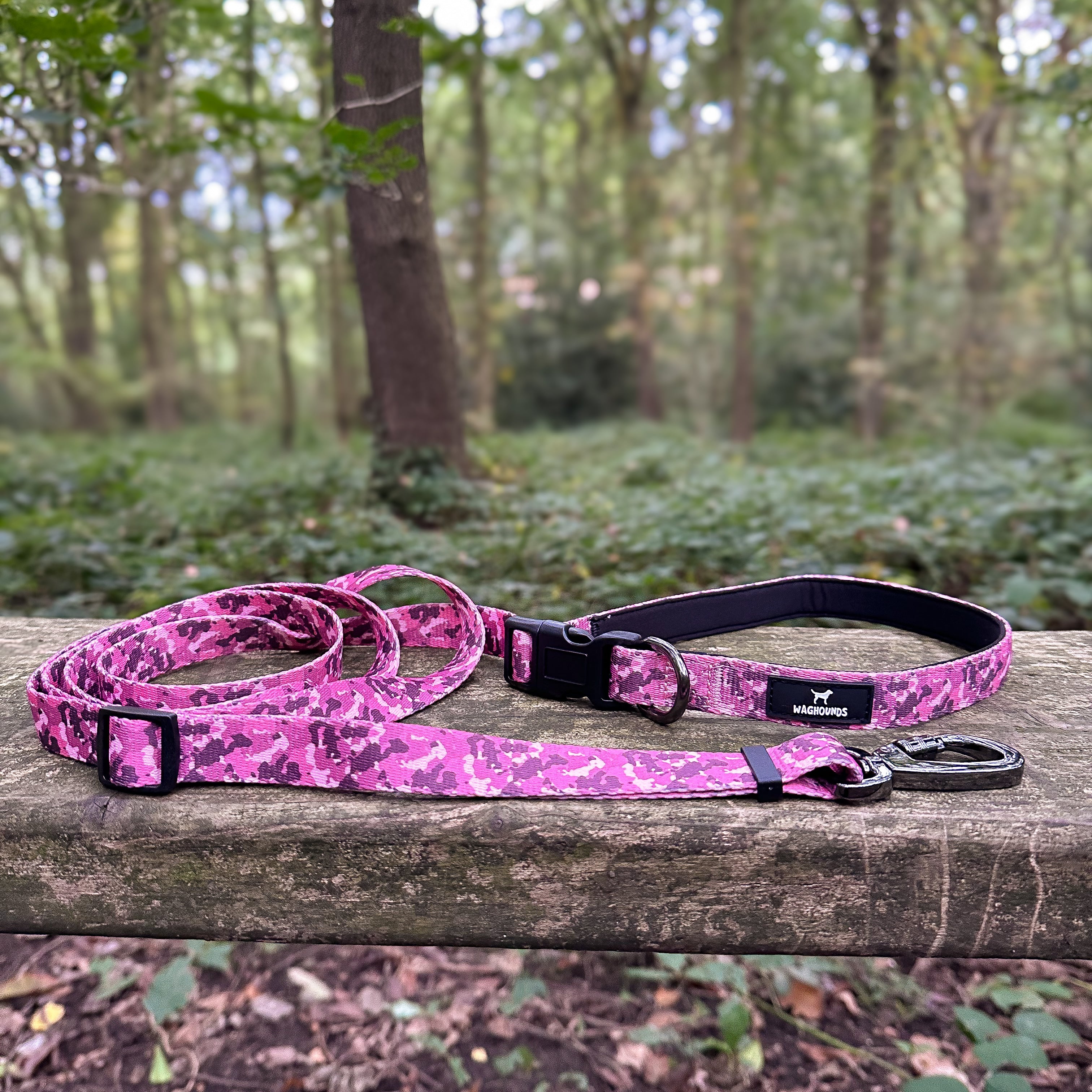 Pink camouflage dog collar best sale